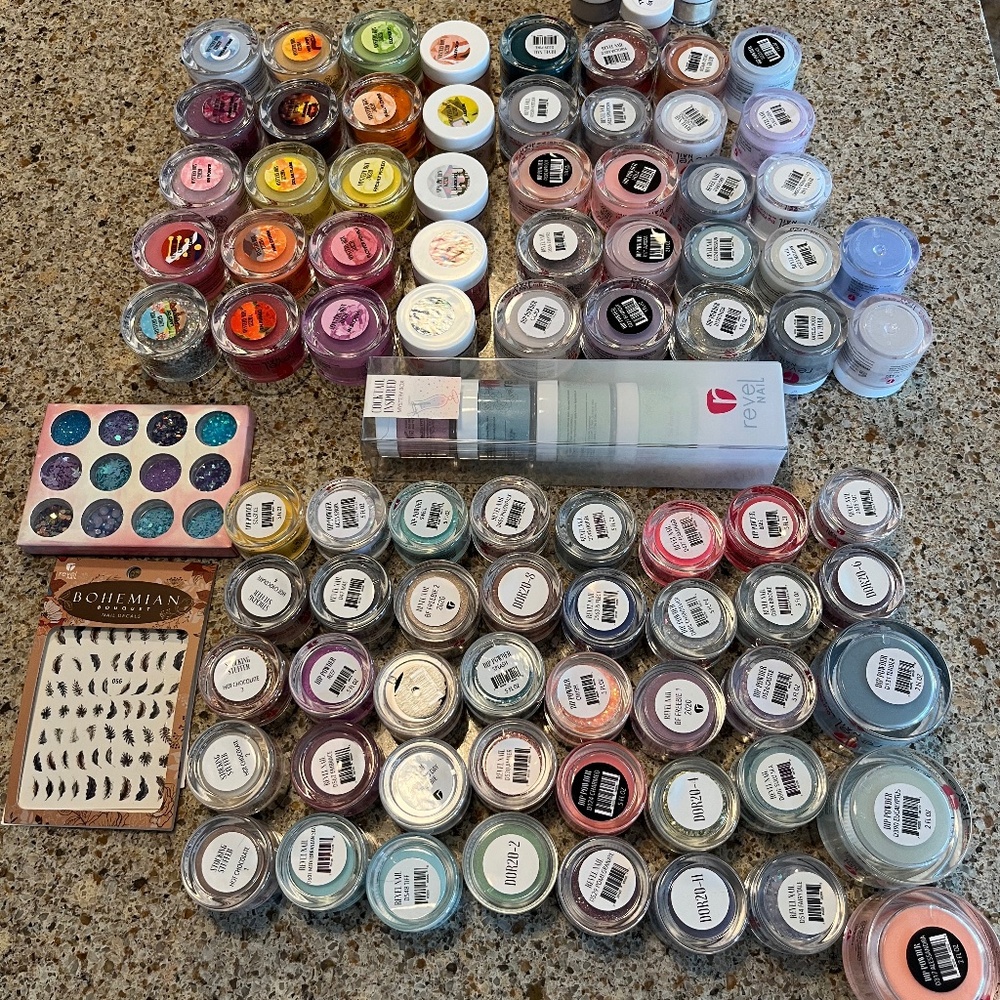 Revel Nail Dip Powders (97 total colors) Most unopened!